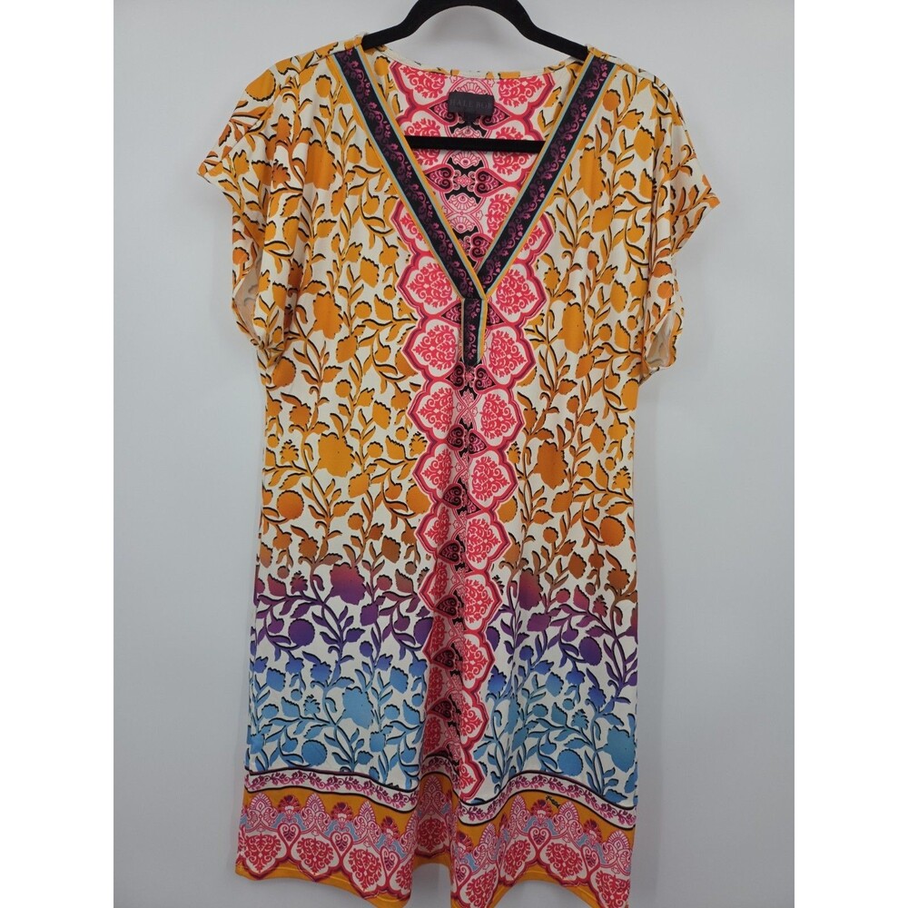 Hale Bob Shift Dress Sz L Summer Beachy Vacation Resort Cruise